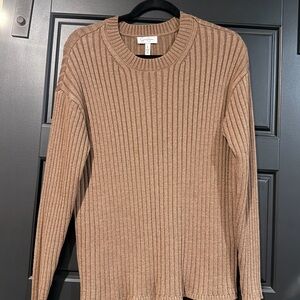 Jessica Simpson Brown Ribbed Crew Neck Sweater